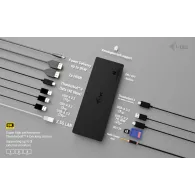 Stacja dokująca i-tec Thunderbolt4 Triple Display Docking Station TB4TRIPLEDOCKPD - Power Delivery 96W, Czarna