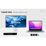 Stacja dokująca i-tec Thunderbolt4 Triple Display Docking Station TB4TRIPLEDOCKPD - Power Delivery 96W, Czarna