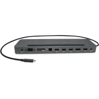 Stacja dokująca i-tec USB-C Metal Ergonomic 4K 3x Display Docking Station C31FLATPRO100 - PD 85 W, Zasilacz 100 W, Czarna