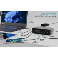 Stacja dokująca i-tec Thunderbolt5 Quattro Display Docking Station TB5QUATTRODOCKPD - 5x USB, 2.5 GLAN, PD 140W, Czarna