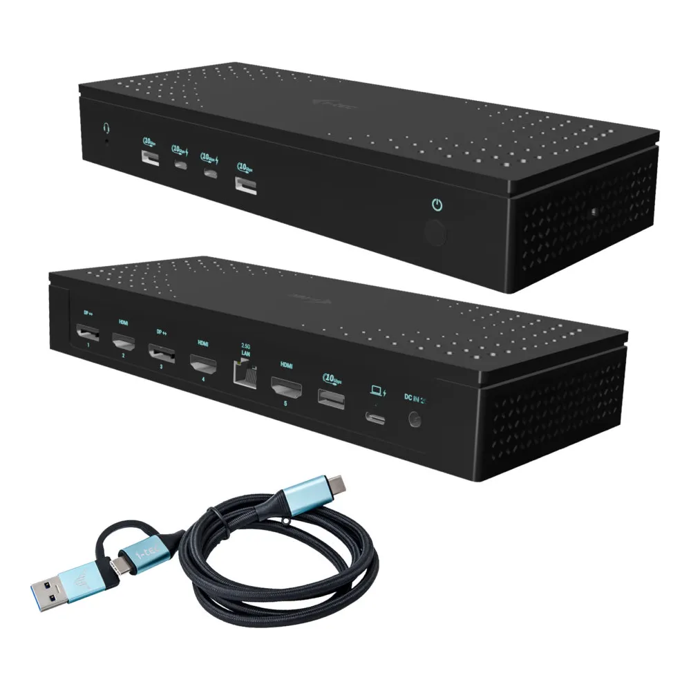 Stacja dokująca i-tec Universal 5x 4K/60Hz Display Docking Station CA5MONITORDOCKPD - PD 100W, Czarna