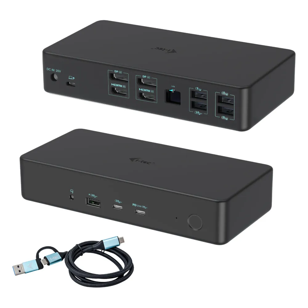 Stacja dokująca i-tec Thunderbolt Professional Dual 4K Display Docking Station Generation 2 CADUAL4KDOCKPD2 - PD 100W