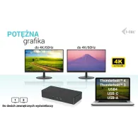 Stacja dokująca i-tec Thunderbolt Professional Dual 4K Display Docking Station Generation 2 CADUAL4KDOCKPD2 - PD 100W