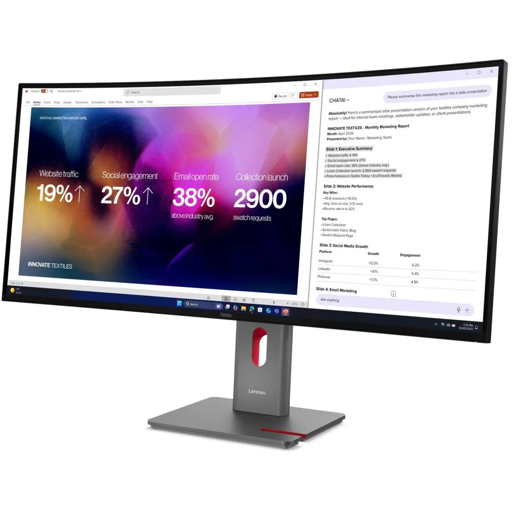 Zdjęcie urządzenia Lenovo ThinkVision P40WD-40 64B4XAT1EU