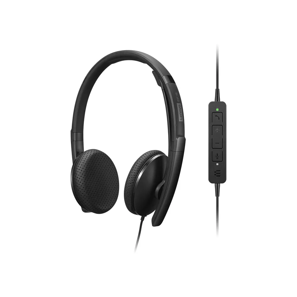 Zestaw słuchawkowy Lenovo Wired VoIP Headset (UC) 4XD1M39028 - Czarny