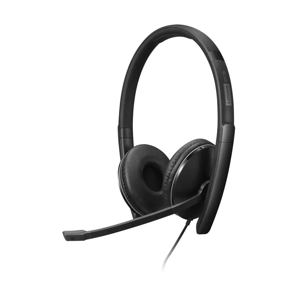Zestaw słuchawkowy Lenovo Wired ANC Headset Gen 2 (UC) 4XD1M39029 - Czarny