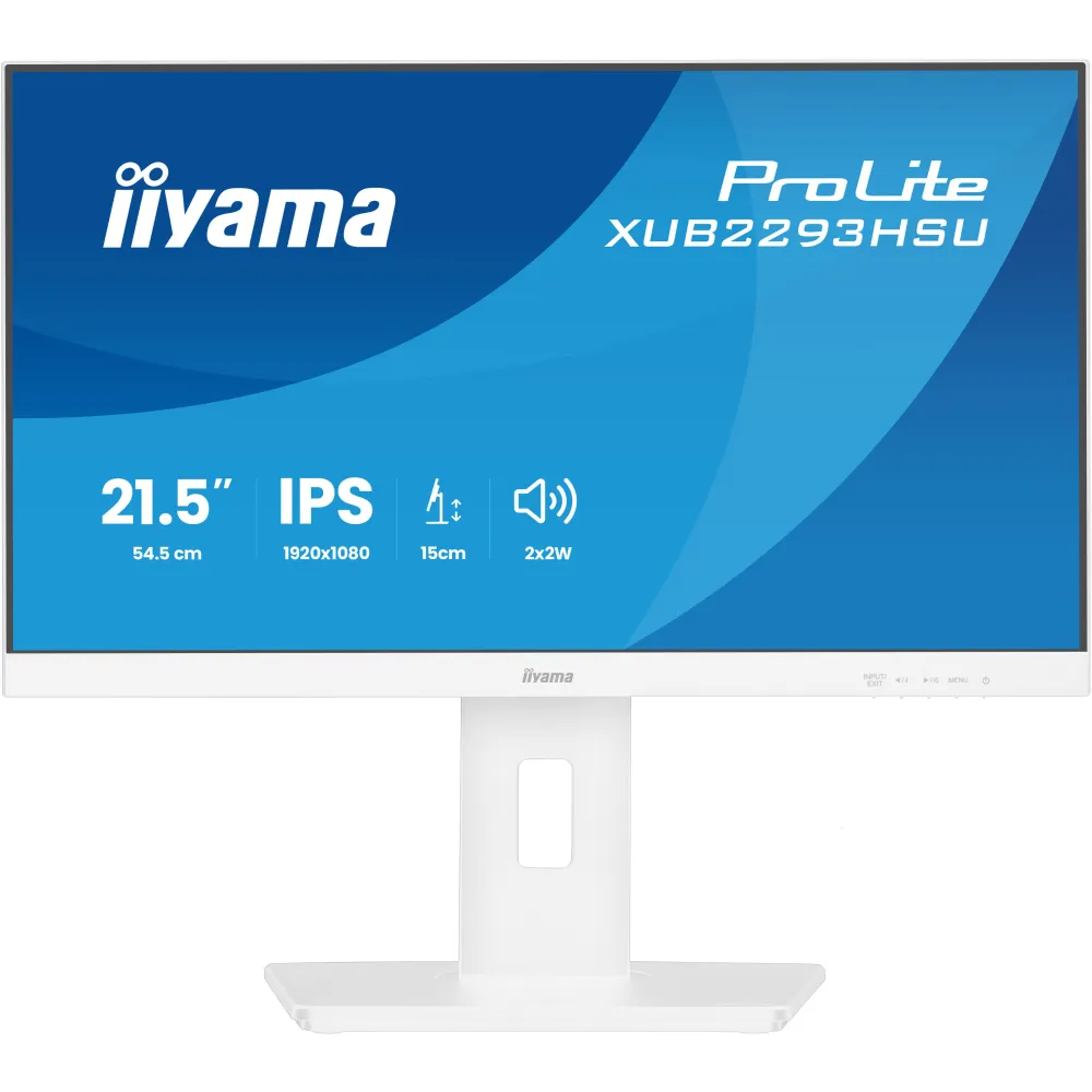 Zdjęcie produktu Monitor iiyama ProLite XUB2293HSU-W7 - 21,5"/1920x1080 (Full HD)/100Hz/IPS/1 ms/pivot/Biały