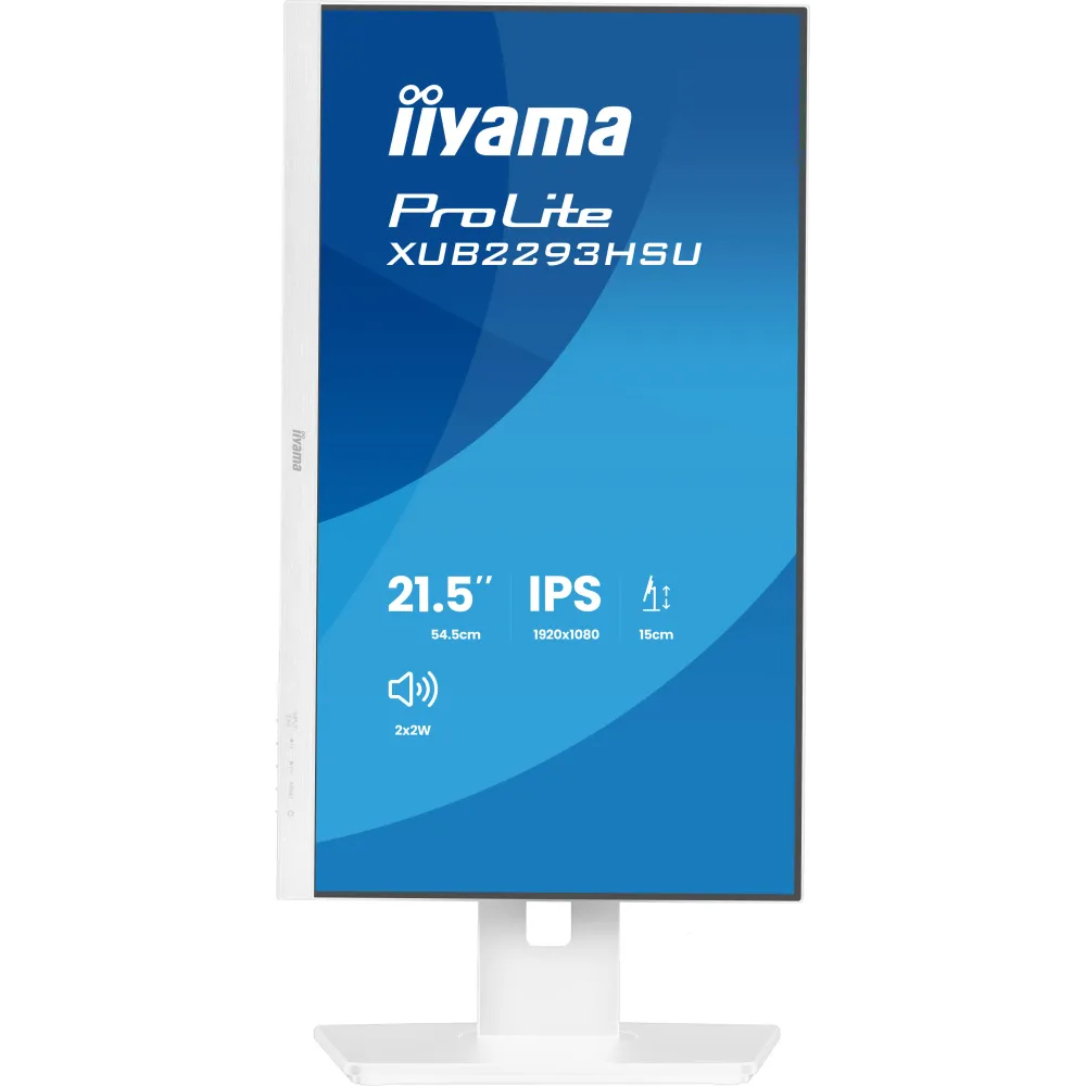Monitor iiyama ProLite XUB2293HSU-W7 - 21,5"/1920x1080 (Full HD)/100Hz/IPS/1 ms/pivot/Biały