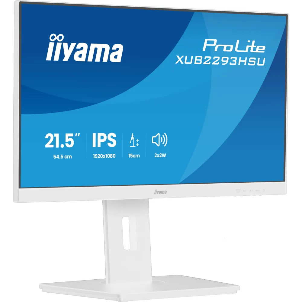 Monitor iiyama ProLite XUB2293HSU-W7 - 21,5"/1920x1080 (Full HD)/100Hz/IPS/1 ms/pivot/Biały