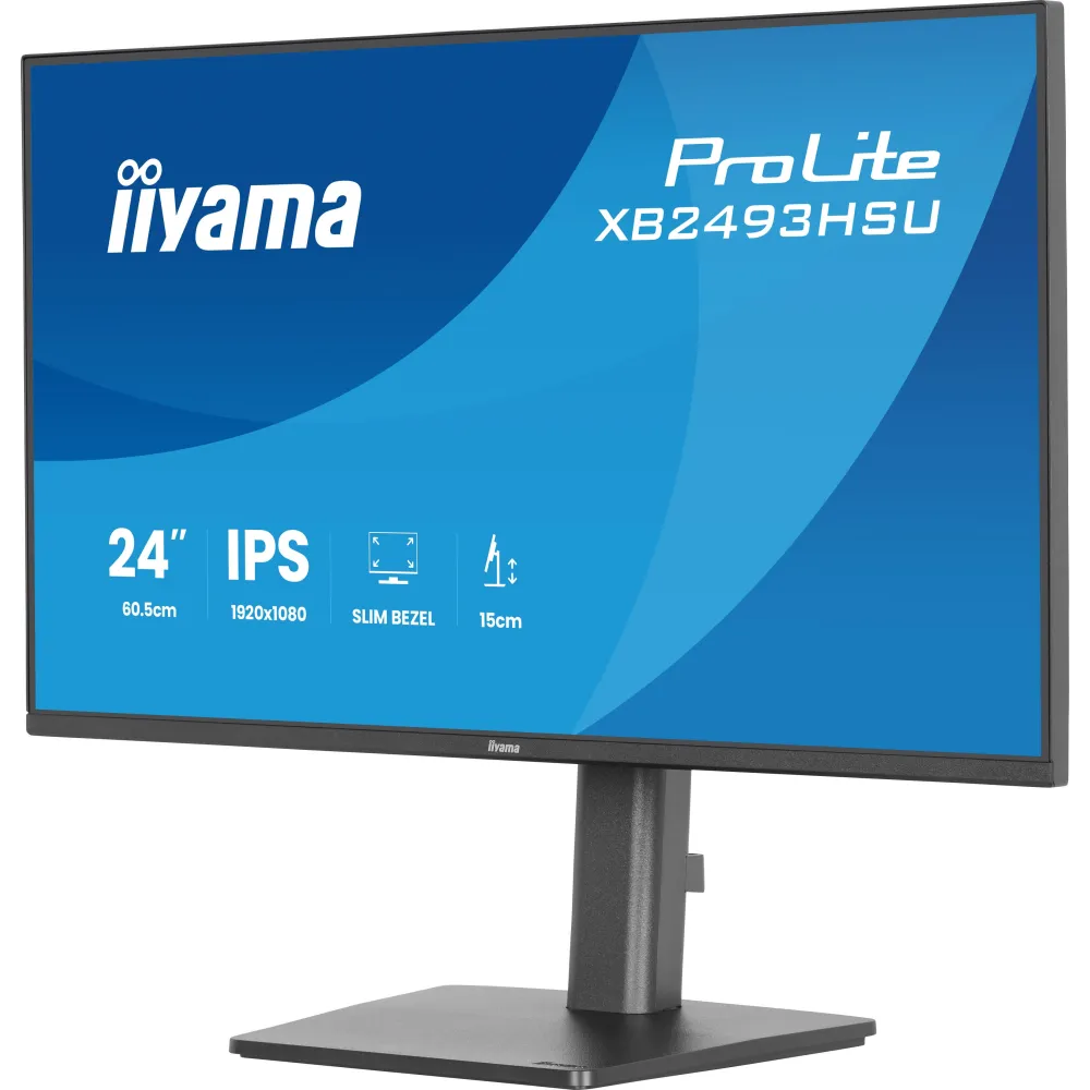 Monitor iiyama ProLite XB2493HSU-B1 - 23,8"/1920x1080 (Full HD)/120Hz/IPS/1 ms/pivot/Czarny - zdjęcie
