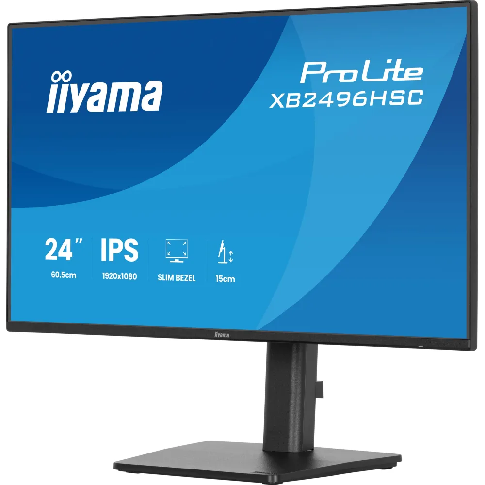 Zdjęcie produktu Monitor iiyama ProLite XB2496HSC-B1 - 23,8"/1920x1080 (Full HD)/144Hz/IPS/3 ms/pivot/USB-C/Czarny