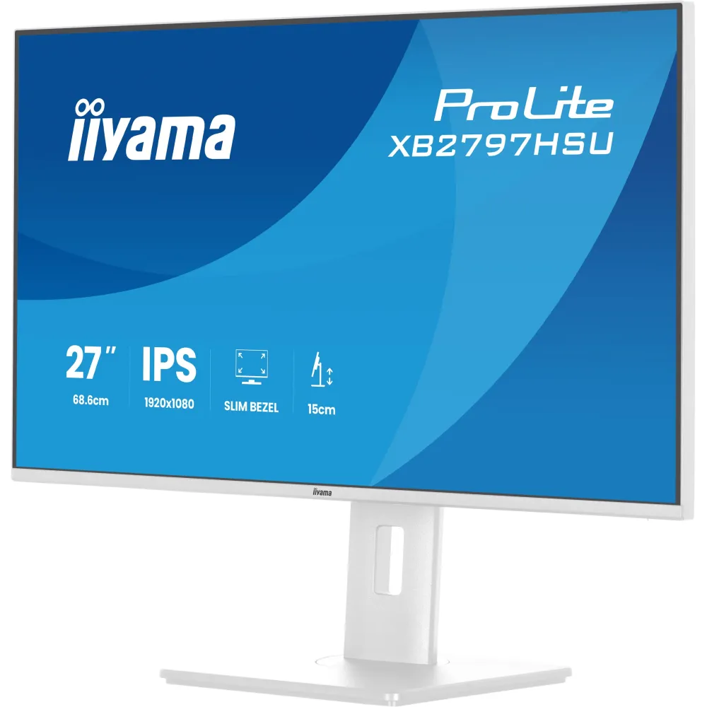 Monitor iiyama ProLite XB2797HSU-W1 - 27"/1920x1080 (Full HD)/120Hz/IPS/1 ms/pivot/Biały - zdjęcie