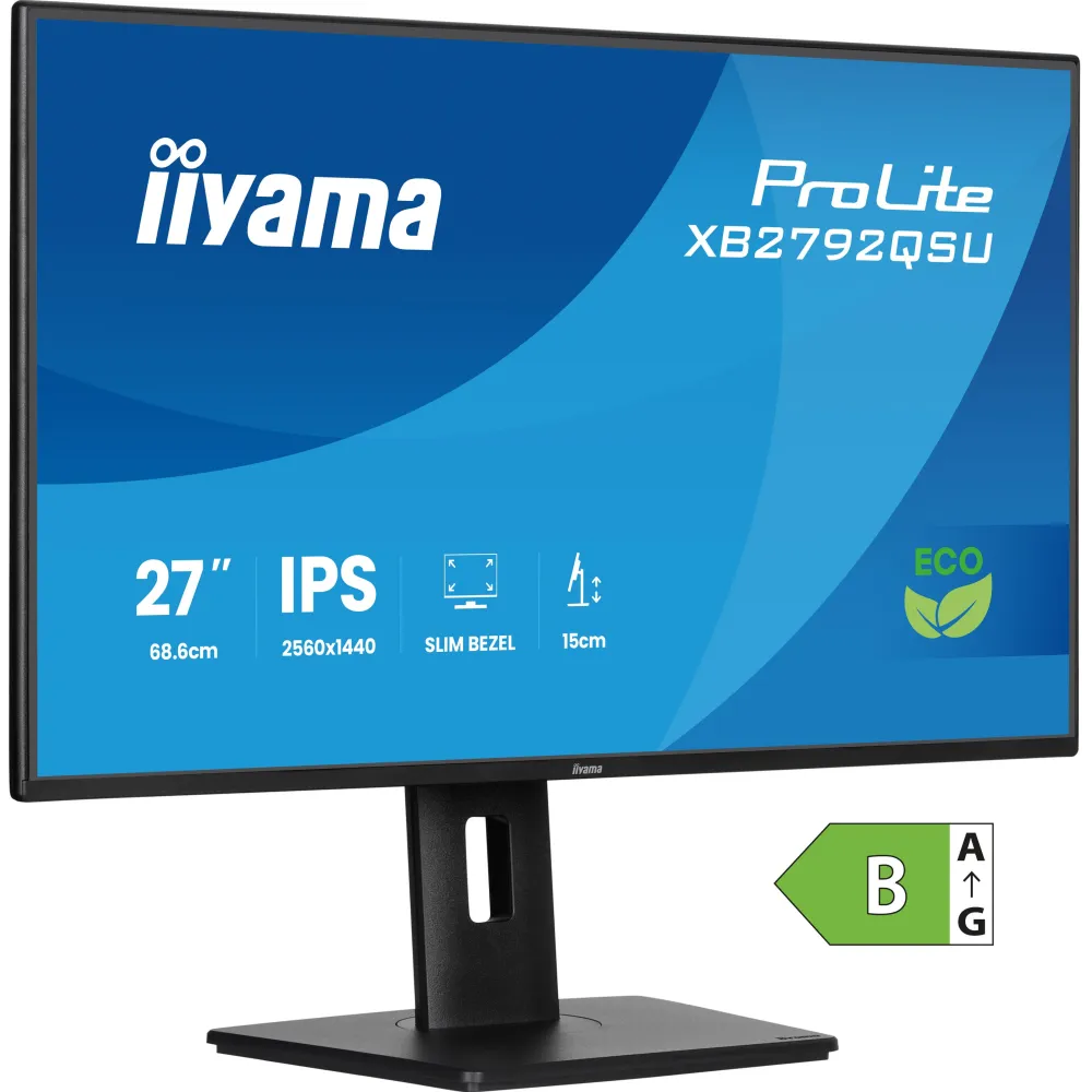 Monitor iiyama ProLite XB2792QSU-B1 - 27"/2560x1440 (QHD)/120Hz/IPS/3 ms/pivot/Czarny - zdjęcie