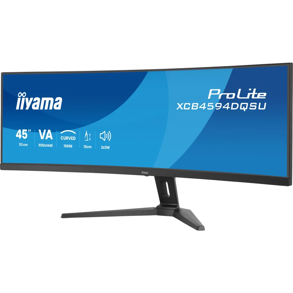 Monitor iiyama ProLite XCB4594DQSU-B1 - 44,5"/5120x1440/75Hz/32:9/zakrzywiony/VA/HDR/2 ms/Czarny