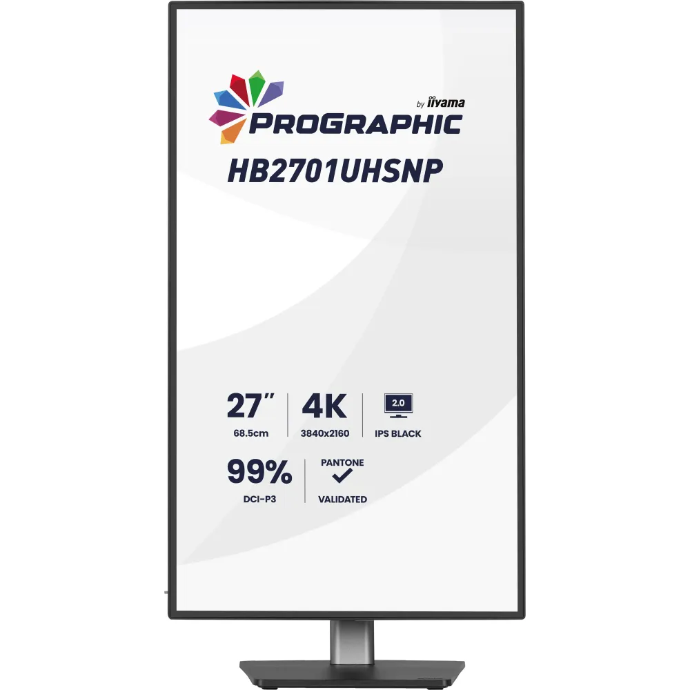 Monitor iiyama ProGraphic HB2701UHSNP-B1 - 27"/3840x2160 (4K)/60Hz/IPS Black 2.0/HDR/4 ms/pivot/Czarny