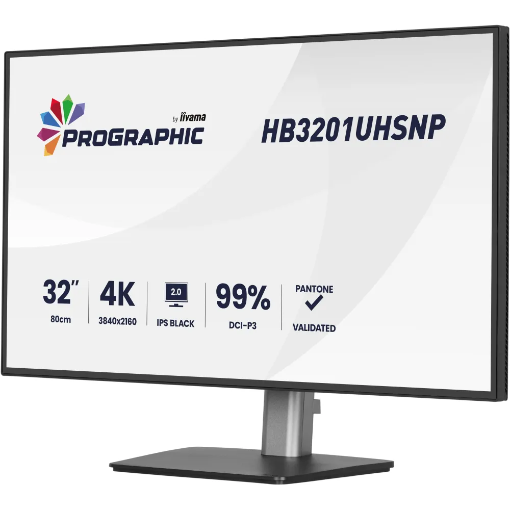 Zdjęcie produktu Monitor iiyama HB3201UHSNP-B1 - 31,5"/3840x2160 (4K)/60Hz/IPS Black 2.0/HDR/4 ms/pivot/Czarny