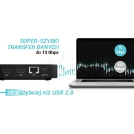 Stacja dokująca i-tec USB-C DP Dual HDMI Docking Station C31TRIVIDPRO100W - PD 100 W, i-tec Universal Charger 100W