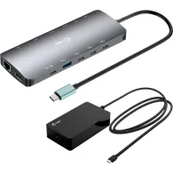 Stacja dokująca i-tec USB-C Metal Nano 3x Display Dock C31NANOTRIPLED140 - PD 140W, i-tec Universal Charger 140 W