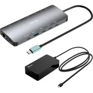 Stacja dokująca i-tec USB-C Metal Nano 3x Display Dock C31NANOTRIPLED140 - PD 140W, i-tec Universal Charger 140 W