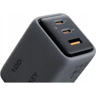 Ładowarka sieciowa AUKEY PA-C5 - 1x USB-A, 2x USB-C, Power Delivery 3.0 5A 100W, Szara
