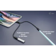 Adapter i-tec USB-C Cable Splitter Audio/Data + Power Delivery 100W C31DUALSPLITTERCBLPD, USB-C 2.0, Czarny | Sklep ITnes.pl, IT for BUSINESS