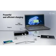 Stacja dokująca i-tec Universal Intelligent Dual Display Docking Station CAINTGDUAL4KDOCPD - PD 100W