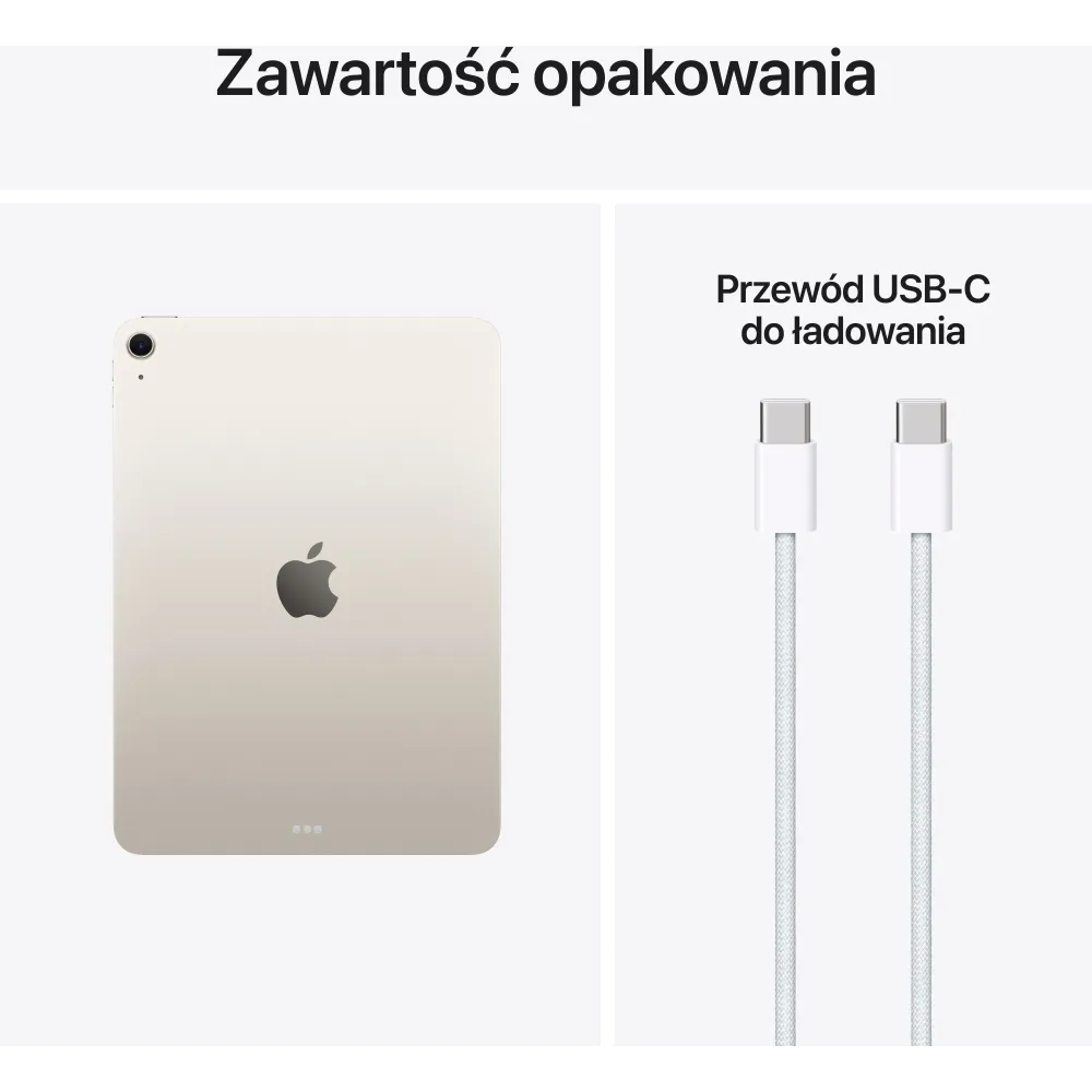 Zdjęcie produktu Tablet Apple iPad Air 11 M4 (2026) MH334HC/A - Apple M4/11" 2360x1640/128GB/RAM 12GB/Księżycowa poświata/Kamera 12+12Mpix/iPadOS/1CI