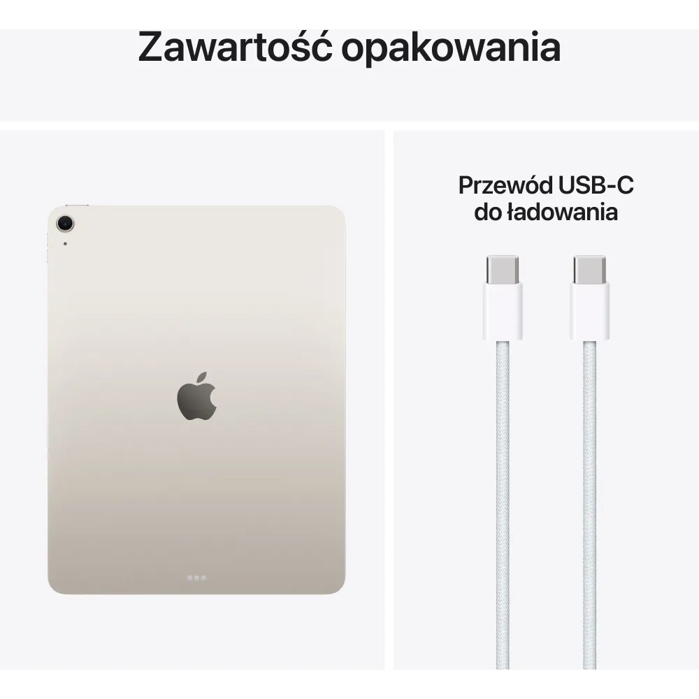 Tablet Apple iPad Air 13 M4 (2026) MH5W4HC/A - Apple M4/13" 2732x2048/256GB/RAM 12GB/Księżycowa poświata/Kamera 12+12Mpix/iPadOS/1CI