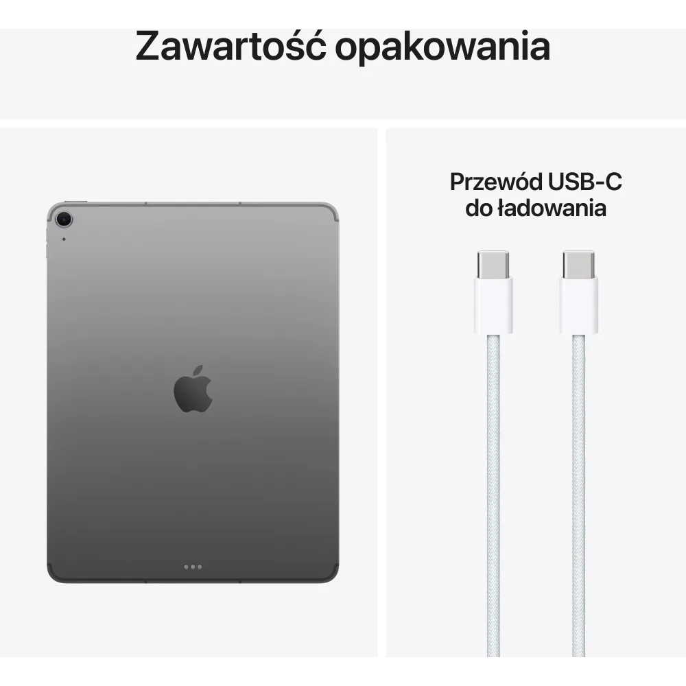 Tablet Apple iPad Air 13 M4 (2026) MH9M4HC/A - Apple M4/13" 2732x2048/512GB/RAM 12GB/5G/Szary/Kamera 12+12Mpix/iPadOS/1 rok CI - zdjęcie