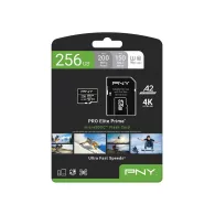 Karta pamięci PNY PRO Elite Prime 256GB P-SDU256V32200PEP-GE - Adapter SD, UHS-I, Class 10, U3, V30