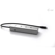 Hub USB-C i-tec C31HUBMETAL8KPDPRO - 2x USB-C 3.2 Gen 1, 2x USB-C 3.2 Gen 2, 1x USB-C 3.2 Gen 2 (DP), Srebrny