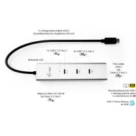 Hub USB-C i-tec C31HUBMETAL8KPDPRO - 2x USB-C 3.2 Gen 1, 2x USB-C 3.2 Gen 2, 1x USB-C 3.2 Gen 2 (DP), Srebrny