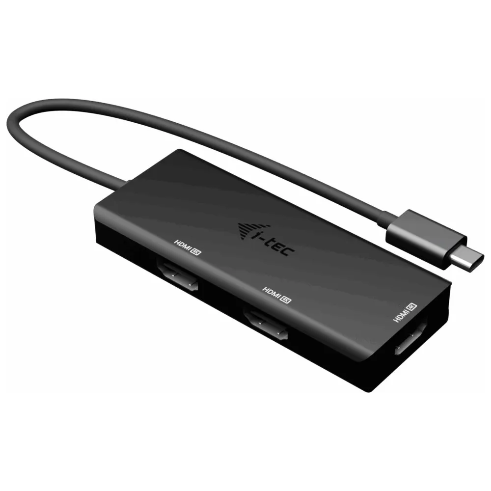Adapter i-tec USB-C Triple 4K HDMI Video Adapter C31TRIPLE4KHDMIPD, 3x HDMI, 1x USB-C PD 100W, Czarny | Sklep ITnes.pl, IT for BUSINESS
