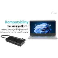Adapter i-tec USB-C Triple 4K HDMI Video Adapter C31TRIPLE4KHDMIPD, 3x HDMI, 1x USB-C PD 100W, Czarny | Sklep ITnes.pl, IT for BUSINESS