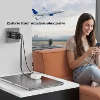 Ładowarka sieciowa Unitek Zeno 65W 3-Port GaN Wall Charger P1130ABK01-EU - 2x USB-C, 1x USB-A, Czarna