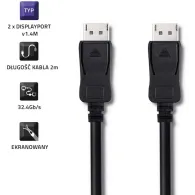 Kabel Qoltec DisplayPort 50587, 2 m, DP 1.4, HBR3, 8K 30Hz, Czarny | Sklep ITnes.pl, IT for BUSINESS