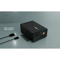 Ładowarka sieciowa i-tec USB-C/USB-A Metal Charging i data HUB CACHRGHUB10C - 15W per port, 10x USB-C, Czarny