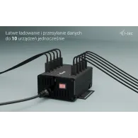 Ładowarka sieciowa i-tec USB-C/USB-A Metal Charging i data HUB CACHRGHUB10C - 15W per port, 10x USB-C, Czarny
