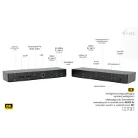 Stacja dokująca i-tec Thunderbolt 4 Intelligent Dual Display Docking Station TB4INTGDUAL4KDOCPD - PD 90W