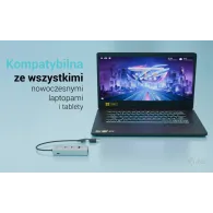 Hub USB i-tec Universal Charging Metal HUB CAHUBMETAL2A2CPD - 2x USB-C, 2x USB-A, Power Delivery 85W