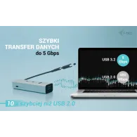 Hub USB i-tec Universal Charging Metal HUB CAHUBMETAL2A2CPD - 2x USB-C, 2x USB-A, Power Delivery 85W