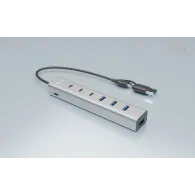 Hub USB i-tec USB-C/USB-A Charging Metal HUB 7 ports CAHUBMETAL7 - 3x USB-C, 4x USB-A