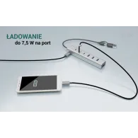 Hub USB i-tec USB-C/USB-A Charging Metal HUB 7 ports CAHUBMETAL7 - 3x USB-C, 4x USB-A