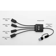 Hub USB i-tec USB-C/USB-A Cable HUB 4 port CACBLHUB2A2C - 2x USB-C, 2x USB-A