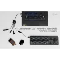 Hub USB i-tec USB-C/USB-A Cable HUB 4 port CACBLHUB2A2C - 2x USB-C, 2x USB-A