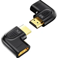 Adapter kątowy płaski Unitek 8K HDMI 90 i 270 stopni A1047ABK03, HDMI 2.1, Czarny | Sklep ITnes.pl, IT for BUSINESS
