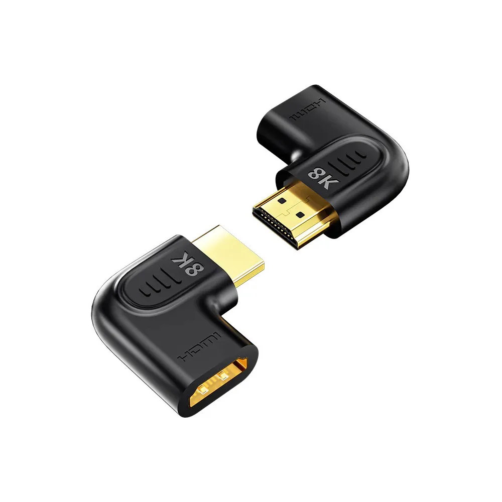 Adapter kątowy płaski Unitek 8K HDMI 90 i 270 stopni A1047ABK03, HDMI 2.1, Czarny | Sklep ITnes.pl, IT for BUSINESS