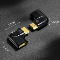 Adapter kątowy płaski Unitek 8K HDMI 90 i 270 stopni A1047ABK03, HDMI 2.1, Czarny | Sklep ITnes.pl, IT for BUSINESS