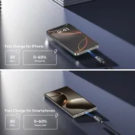 Kabel Unitek USB-C PD 60W 480Mbps z wyświetlaczem C14158ABK01-1M, 1 m, USB 2.0, z oplotem, Czarny | Sklep ITnes.pl, IT for BUSINESS