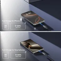 Kabel Unitek USB-C PD 60W 480Mbps z wyświetlaczem C14158ABK-2M, 2 m, USB 2.0, z oplotem, Czarny | Sklep ITnes.pl, IT for BUSINESS